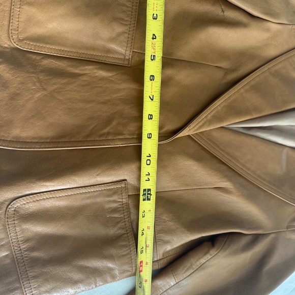Vintage Rogue Leather by Reilly Olmes Camel Brown Leather Jacket. - Picture 9 of 12